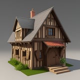 3D Concept Art_a quaint house in a medieval villiage_image-1_1689174426