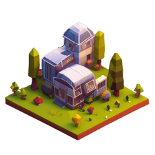 Asset Diffusion (Beta)_isometric building, low poly style_image-2_1686660359