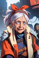 JRPG Adventure_a post apocalyptic survivor granny, tired but smiling_image-3_1688567866